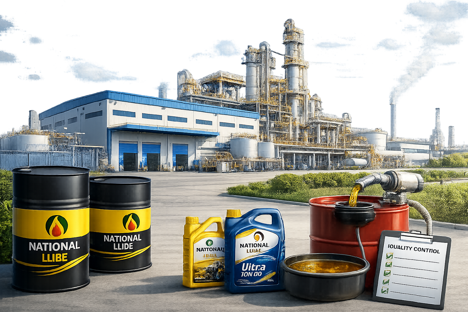 National Lube manufacturing plant illustration